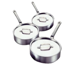 Vollrath 4068 8" W X 2.38" H 2 Qt. 3004 Aluminum Alloy With Riveted Non-Insulated Handle Premier Saute Pan