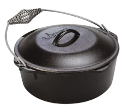 Lodge L8DO3 5 Qt. Black Cast Iron Round Camp Dutch Oven With Cover -Culinarydepotinc Sales e65f0060 7271 49de b508 9cdef5ea628f 88247.1700694375