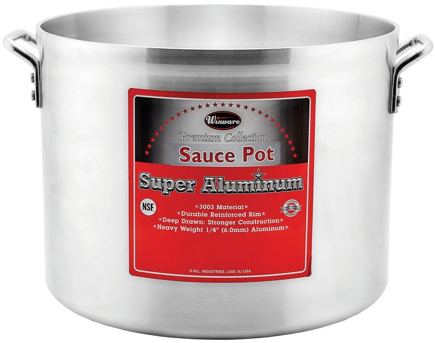 Winco AXHA-40 40 Qt. Aluminum Sauce Pot 1 Winco AXHA-40 40 Qt. Aluminum Sauce Pot