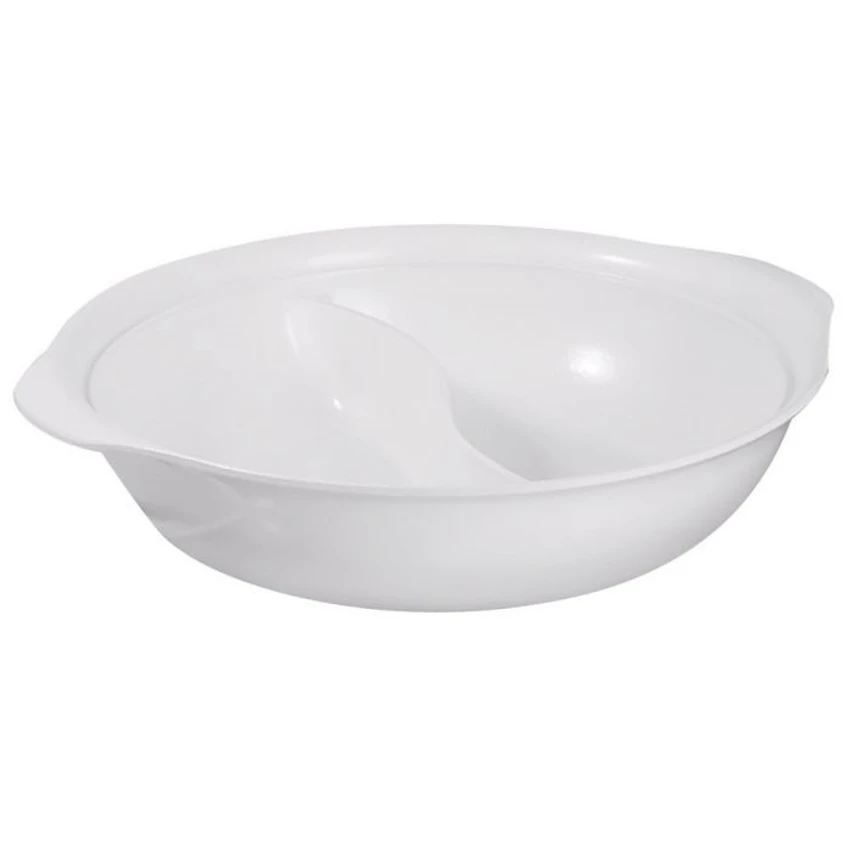 Spring USA 8258-2/30/2 12" 3 Qt Stainless Steel White Round Motif Casserole Pan 1 Spring USA 8258-2/30/2 12" 3 Qt Stainless Steel White Round Motif Casserole Pan