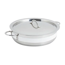Bon Chef 60030CFWHITE 6 Qt. Stainless Steel Classic Country French Pot
