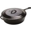 Lodge L10CF3 12.9" Round Cast Iron With Lid And Handle Skillet