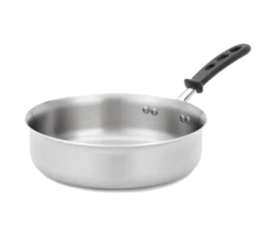 Vollrath 77747 14" Dia. 7.5 Qt. Stainless Steel & Aluminum Tribute 3-Ply Saute Pan