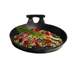 Bon Chef 6050TERRA 12" Dia. Round Aluminum Wok With Handle
