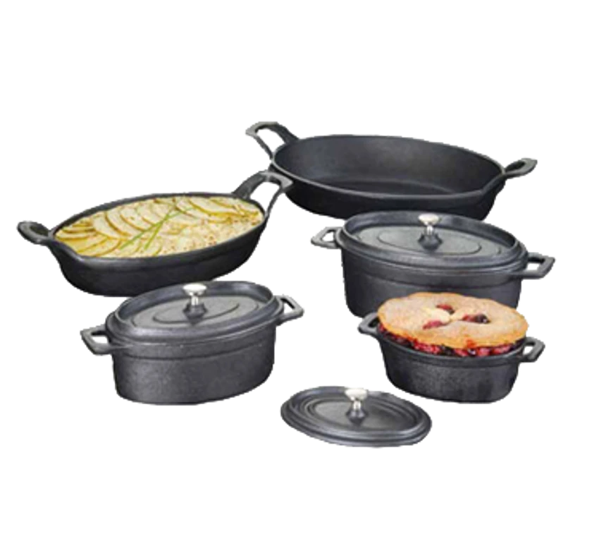 American Metalcraft CIPOV9567 36.5 Oz. Cast Iron Oval Baking Dish 1 American Metalcraft CIPOV9567 36.5 Oz. Cast Iron Oval Baking Dish