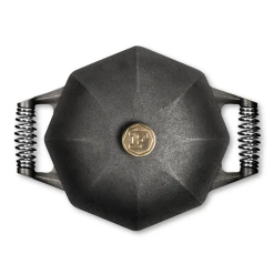 Lodge DL5-10001 5 Qt. Black Cast Iron Octagonal Finex Dutch Oven With Lid